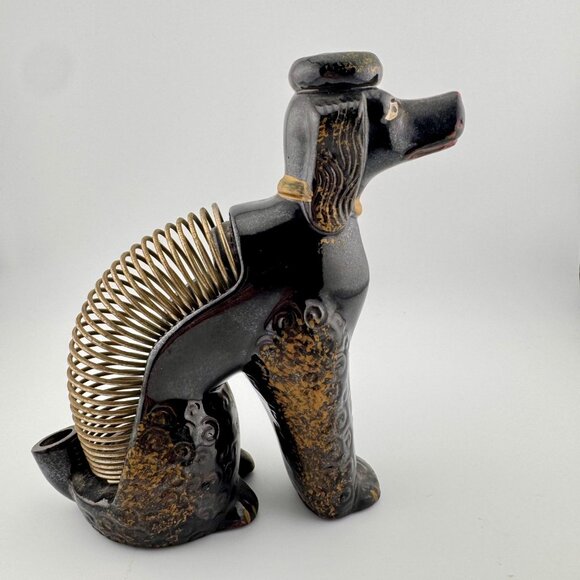 Vintage Ceramic Poodle Pen & Letter Holder 1950s MCM - Picture 3 of 7